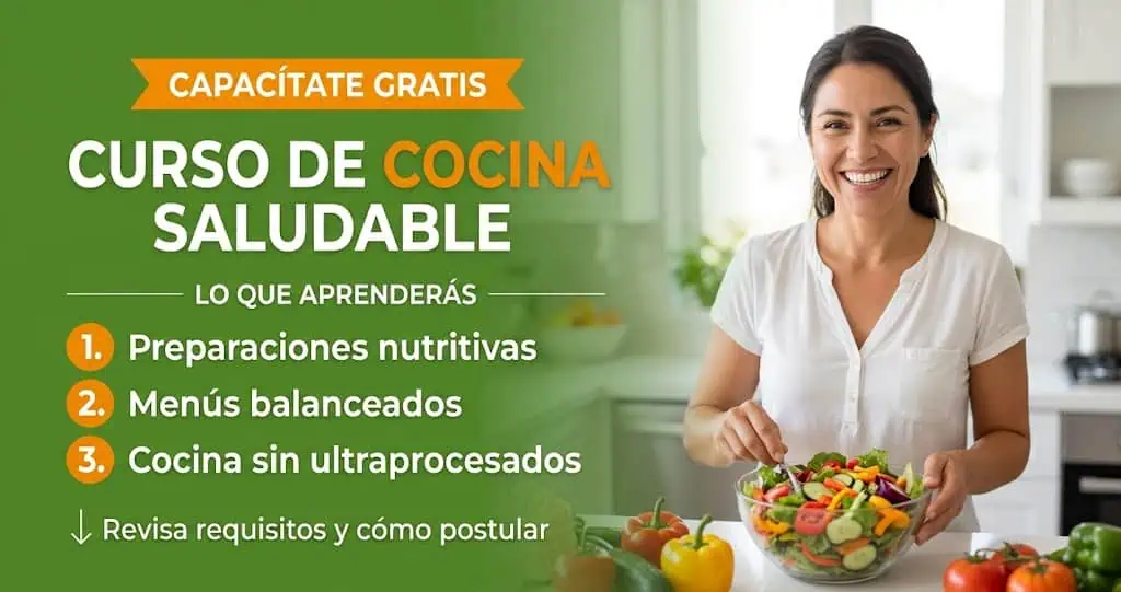 Curso de Cocina Saludable: preparaciones nutritivas y salida laboral